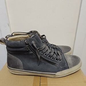 John Varvatos Men’s High-Top Sneakers – Leather & Suede – Size 10.5